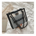 new fashion large transparent jelly single shoulder bag